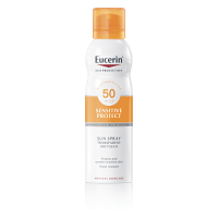 EUCERIN Sun Dry Touche Transparentní sprej na opalování SPF 50 200 ml, Určeno pro: Dospělé