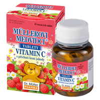 DR. MÜLLER Müllerovi medvídci s vitaminem C s příchutí lesní jahody 45 tablet