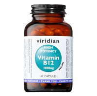 VIRIDIAN Nutrition High Potency Vitamin B12 1000 ug  60 kapslí